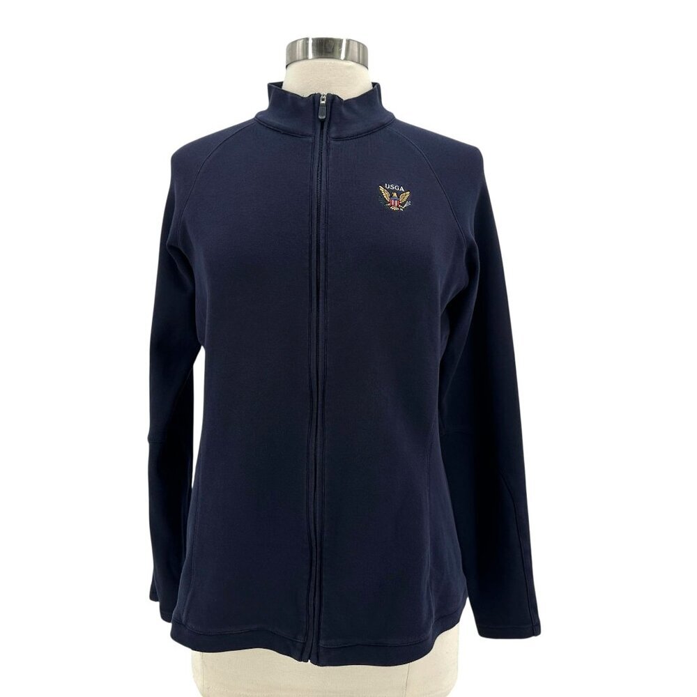 Bobby Jones Womens Large Jacket USGA Full Zip Softshell Peruvian Pima Cotton